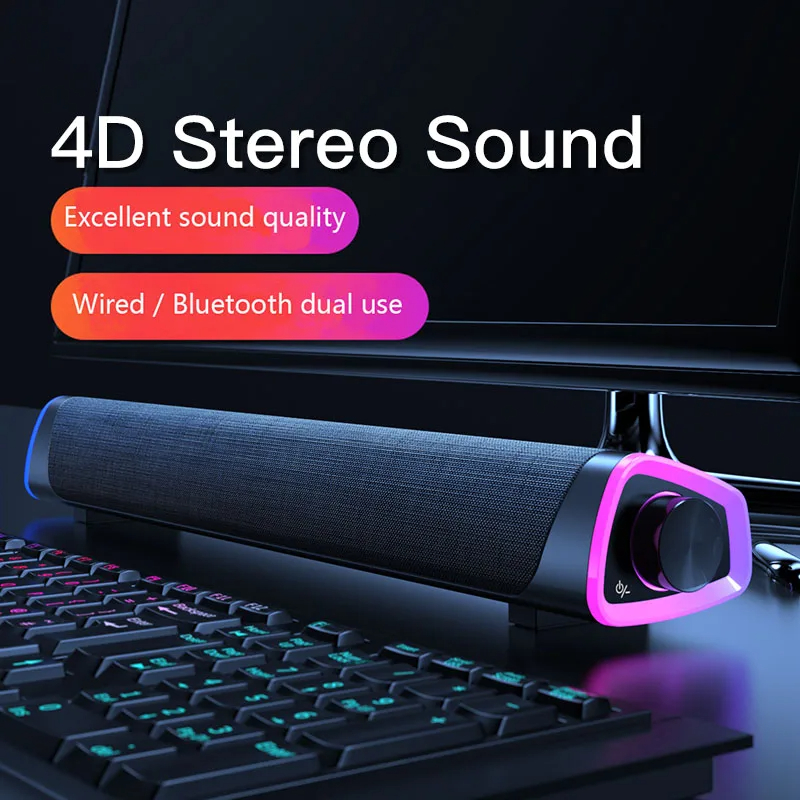 Soundbar Bluetooth Home - 4D Computer Wired Lautsprecher Bluetooth Bar