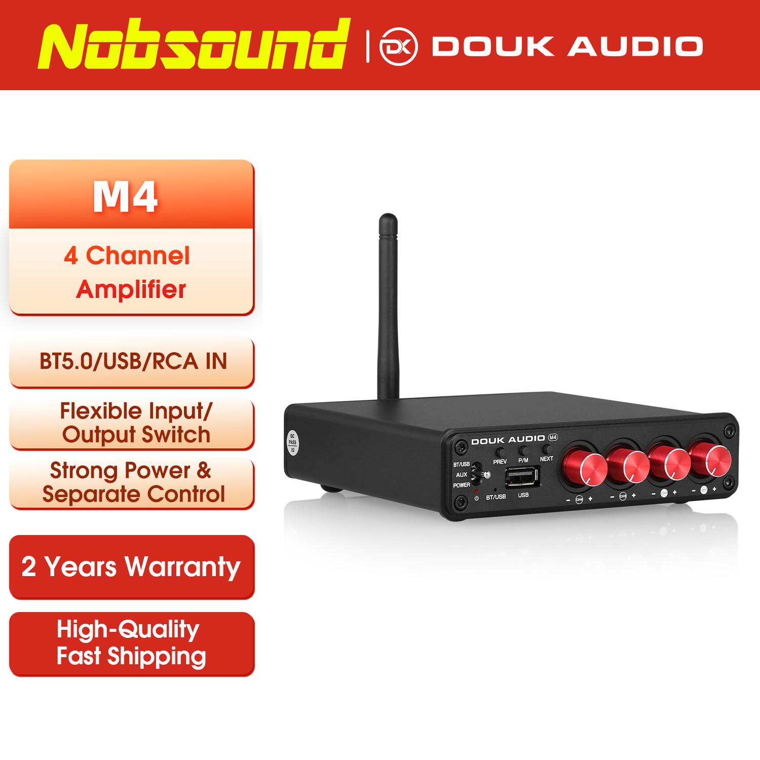 Home Cinema Receiver - Nobsound HiFi Stereo Bluetooth 5.0 Digitaler