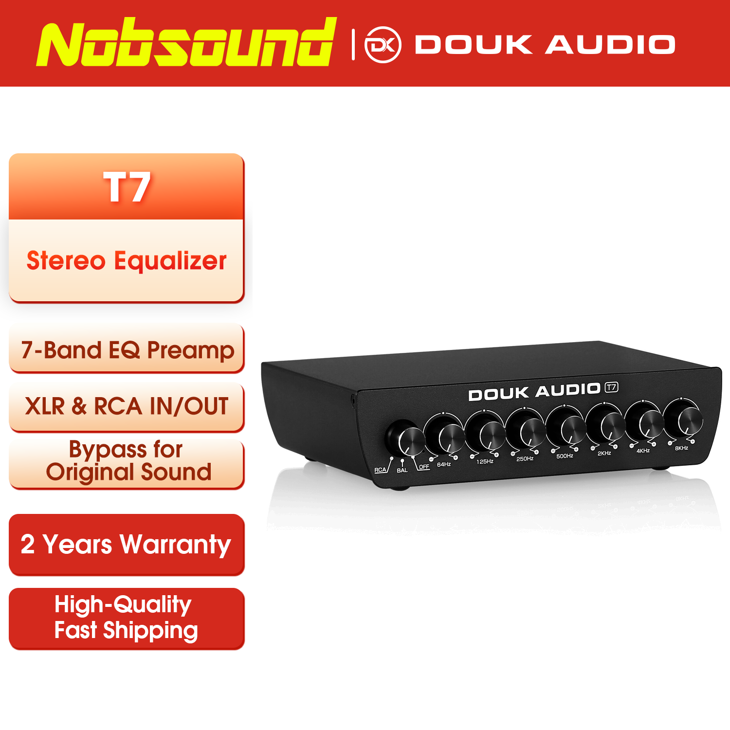 Home Cinema Receiver - Nob sound t7 7-Band-Equalizer symmetrischer xlr/rca-Vorverstärker