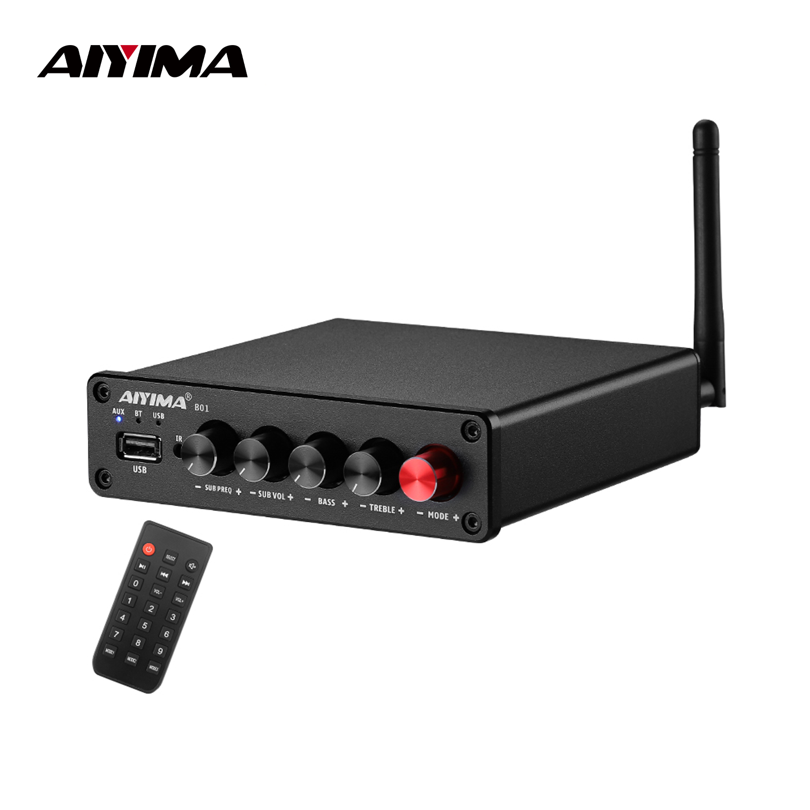 Home Cinema Receiver - AIYIMA B01 Bluetooth Leistungsverstärker 2.1 Sound-Verstärker