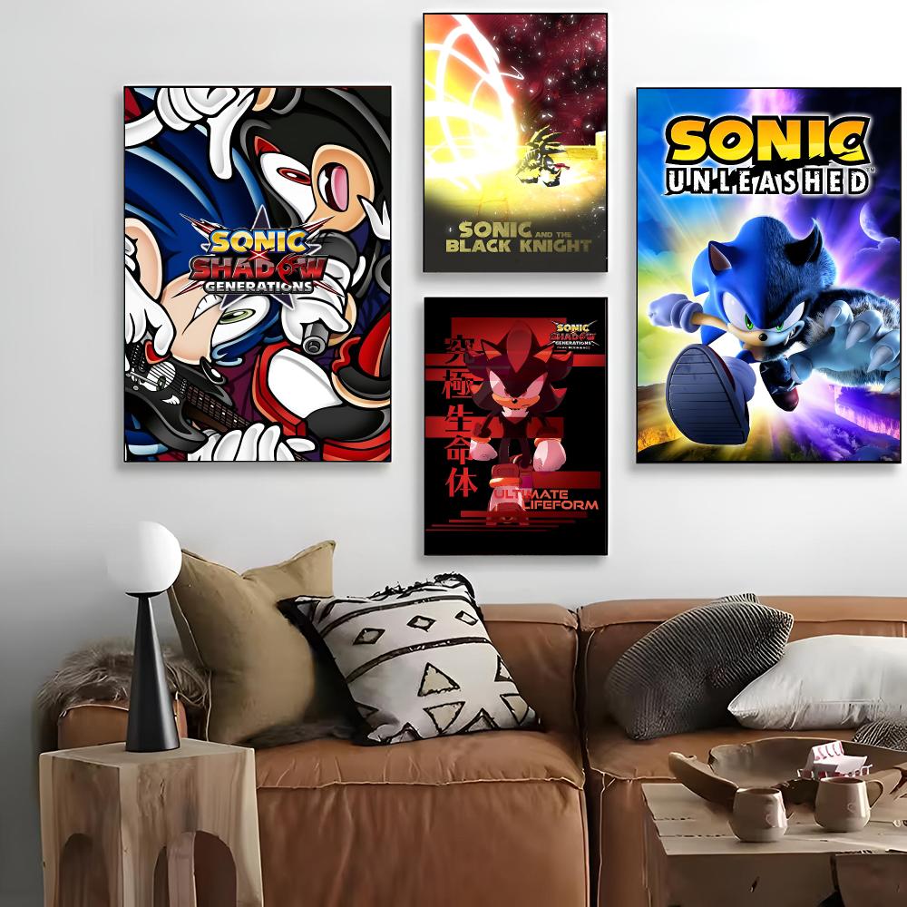 Home Cinema Wallpaper - A-Anime Sonic HedgehogES Gemälde Kalligraphie für