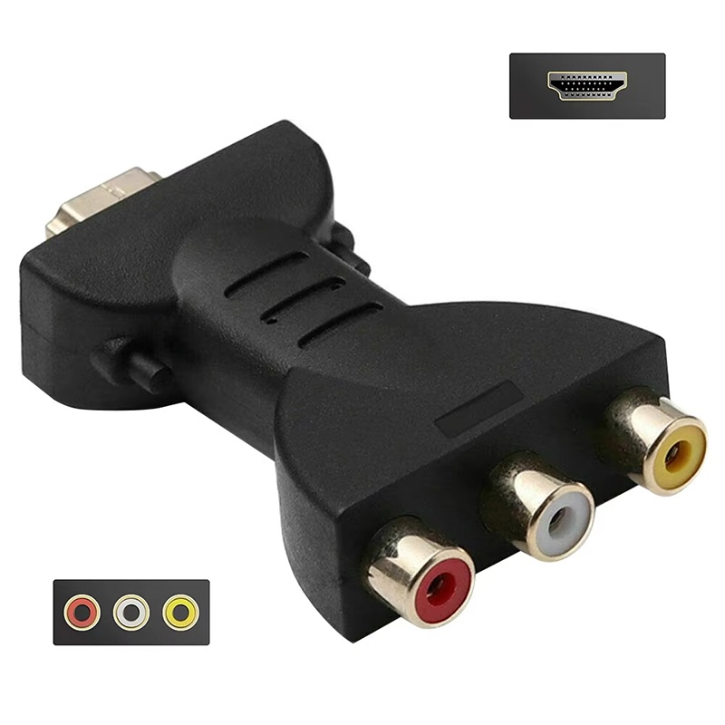 Home Cinema Furniture - AV-zu-HDTV-Composite-Adapter mit 3 RCA-Anschlüssen (Rot, Weiß,