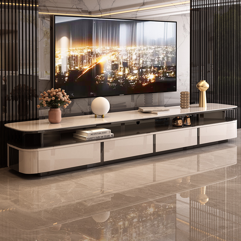 Home Cinema Furniture - Klassischer beige TV-Schrank, schlicht, italienisch, einzigartig,