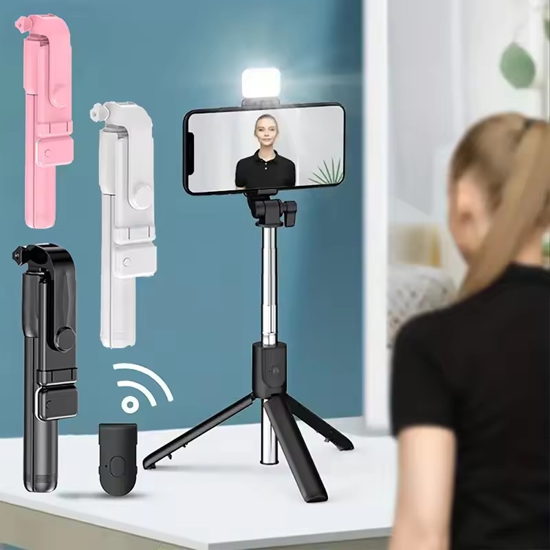 Smart Tv Stick - Kabelloses Bluetooth-Selfie-Stick-Stativ mit Fernbedienung, ausziehbares Stativ