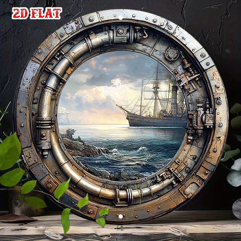 Home Cinema Classic - [2D Flach] Vintage Nautisches Metall-Wandschild -