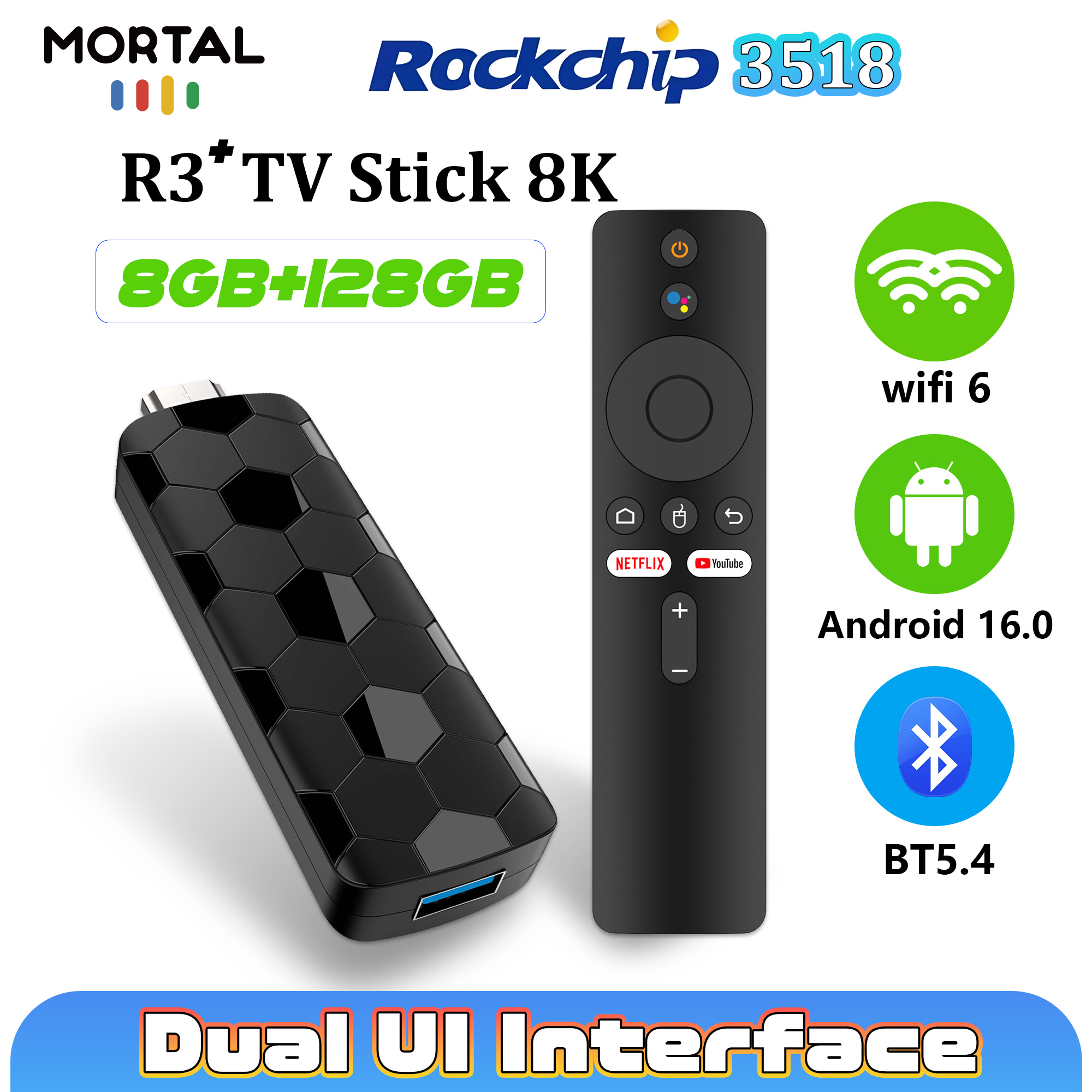 Home Cinema Furniture - Mortal R3+ TV-Stick Android 16 8