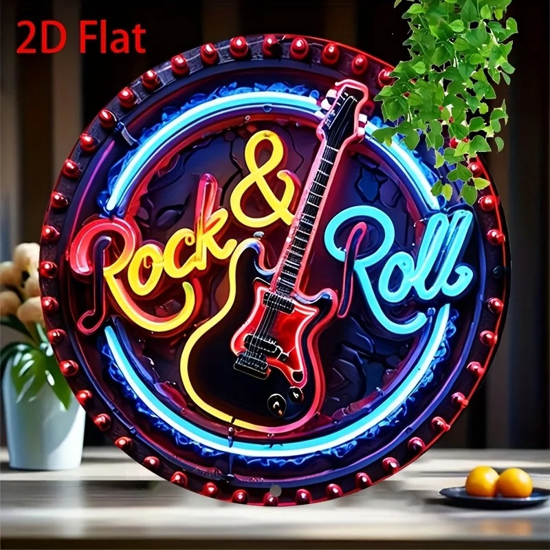 Home Cinema Classic - Ein Vintage-Rock-Neonschild, 2D-Flachmetall-Aluminium-Wanddekoration, Geeignet für Zuhause,