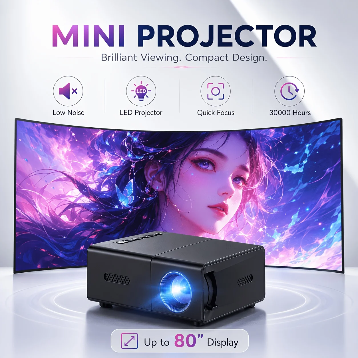 Mini tragbarer Projektor, komp – Home Cinema Gaming Bewertung und Preis