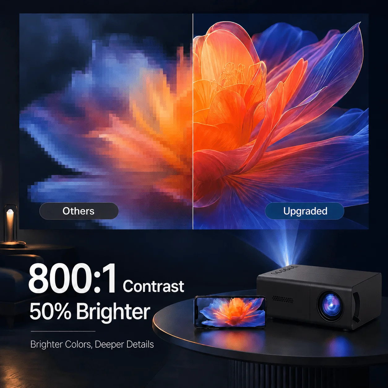Mini tragbarer Projektor, komp – Home Cinema Gaming Bewertung und Preis