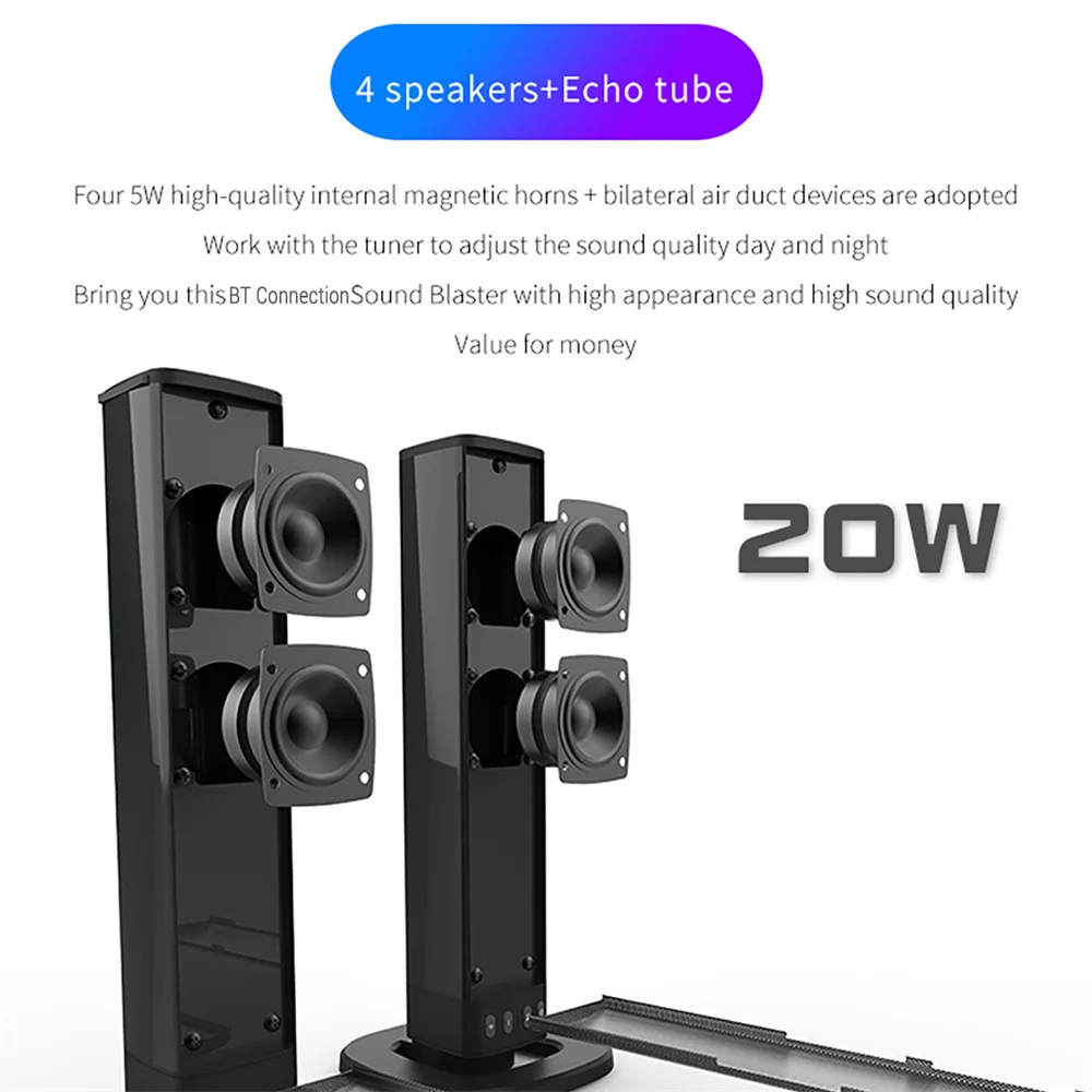 Drahtlose Bluetooth-TV-Soundba – Soundbar Bluetooth Home Bewertung und Preis
