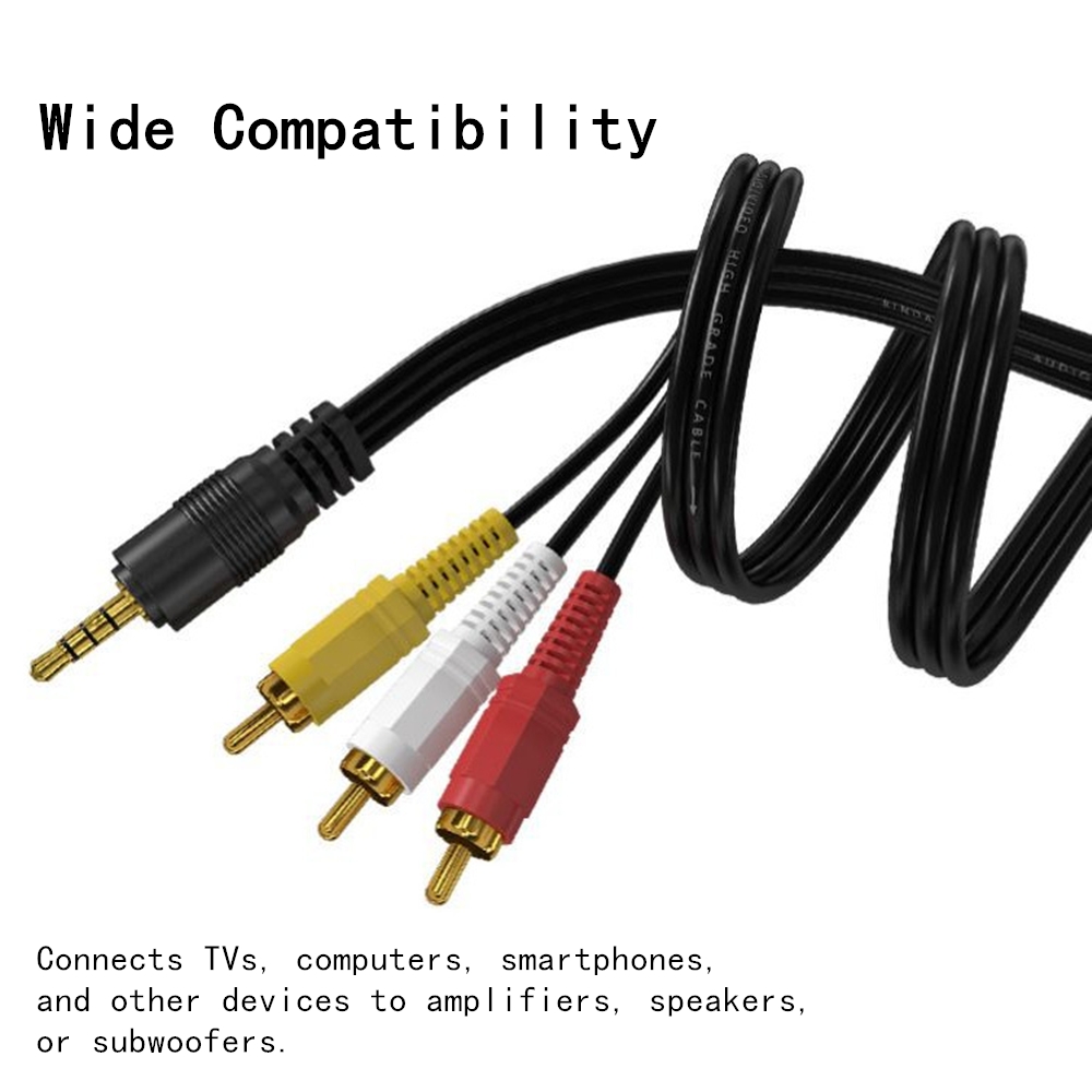 3,5 mm auf 3 Cinch-Audio-Video – Home Cinema Furniture Bewertung und Preis