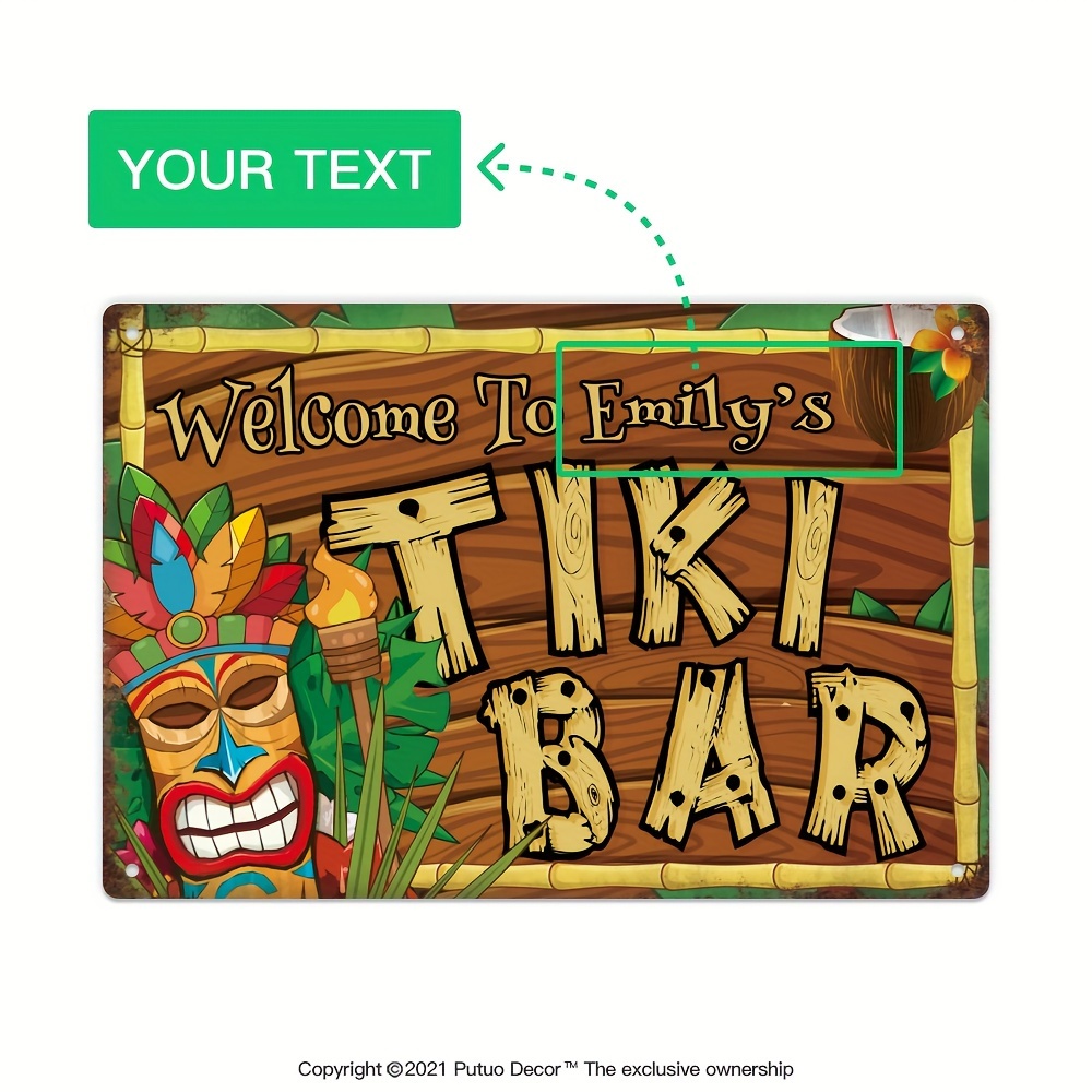 Individuelles Tiki-Bar-Schild, – Home Cinema Classic Bewertung und Preis