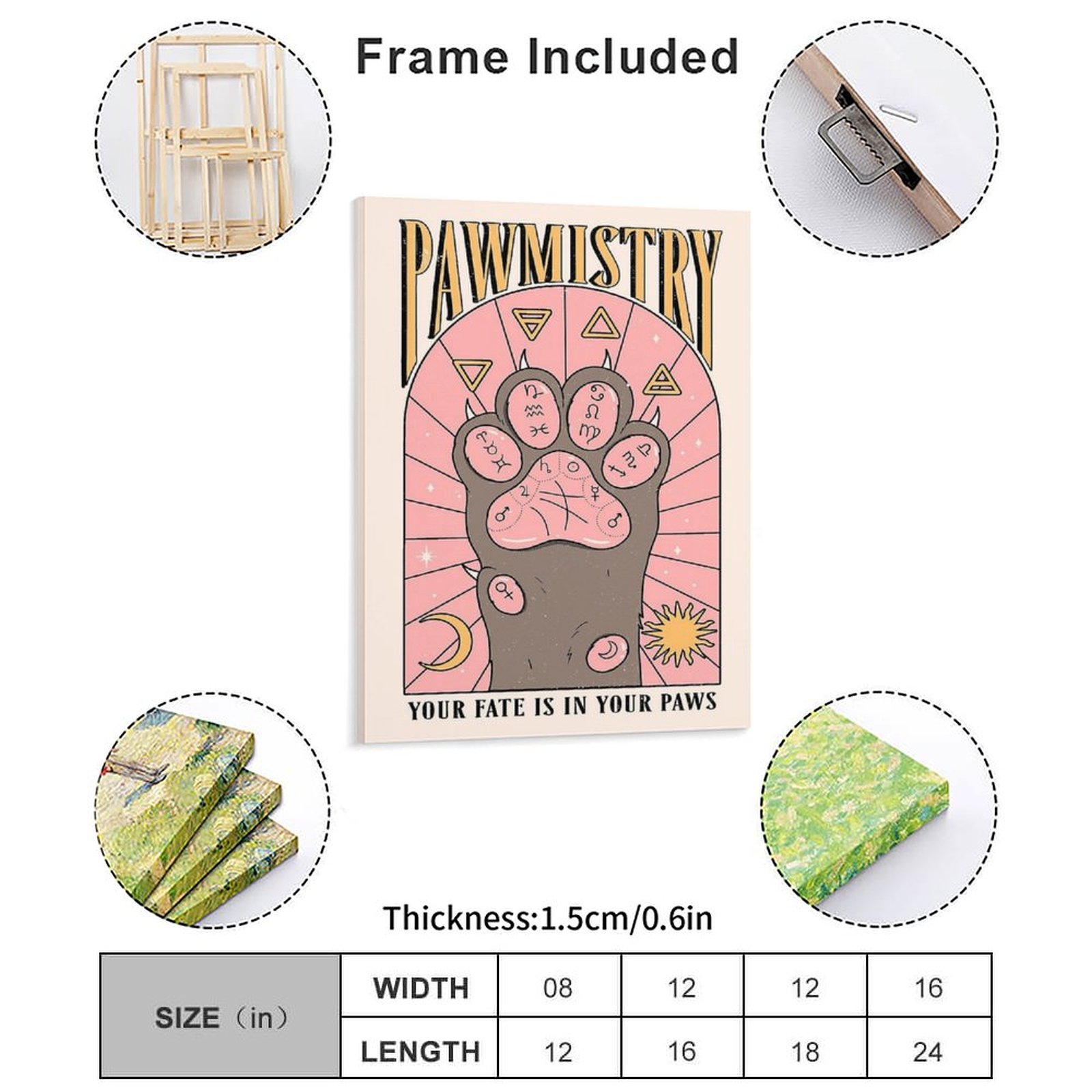 Pawmistry Leinwandgemälde, Pos – Home Cinema Usa Bewertung und Preis