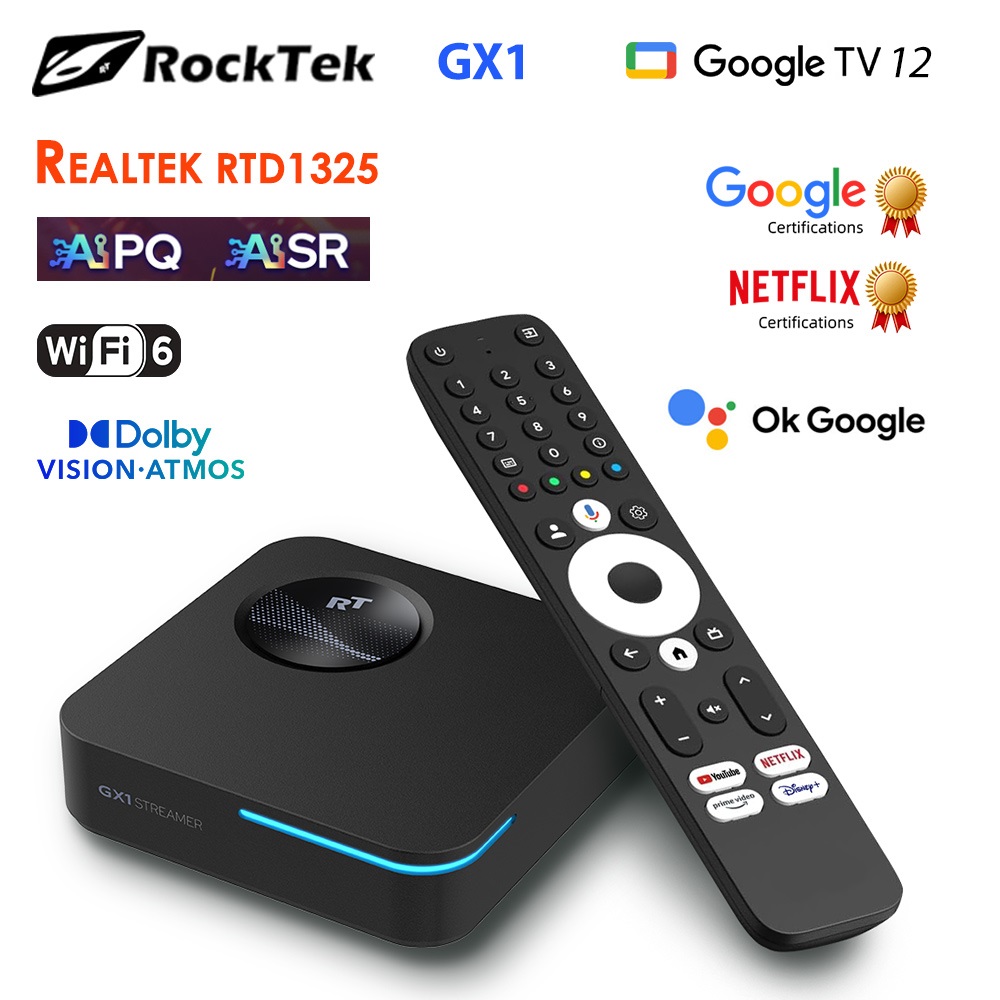RockTek GX1 UHD Google TV 14 B – Home Cinema Dolby Atmos Bewertung und Preis